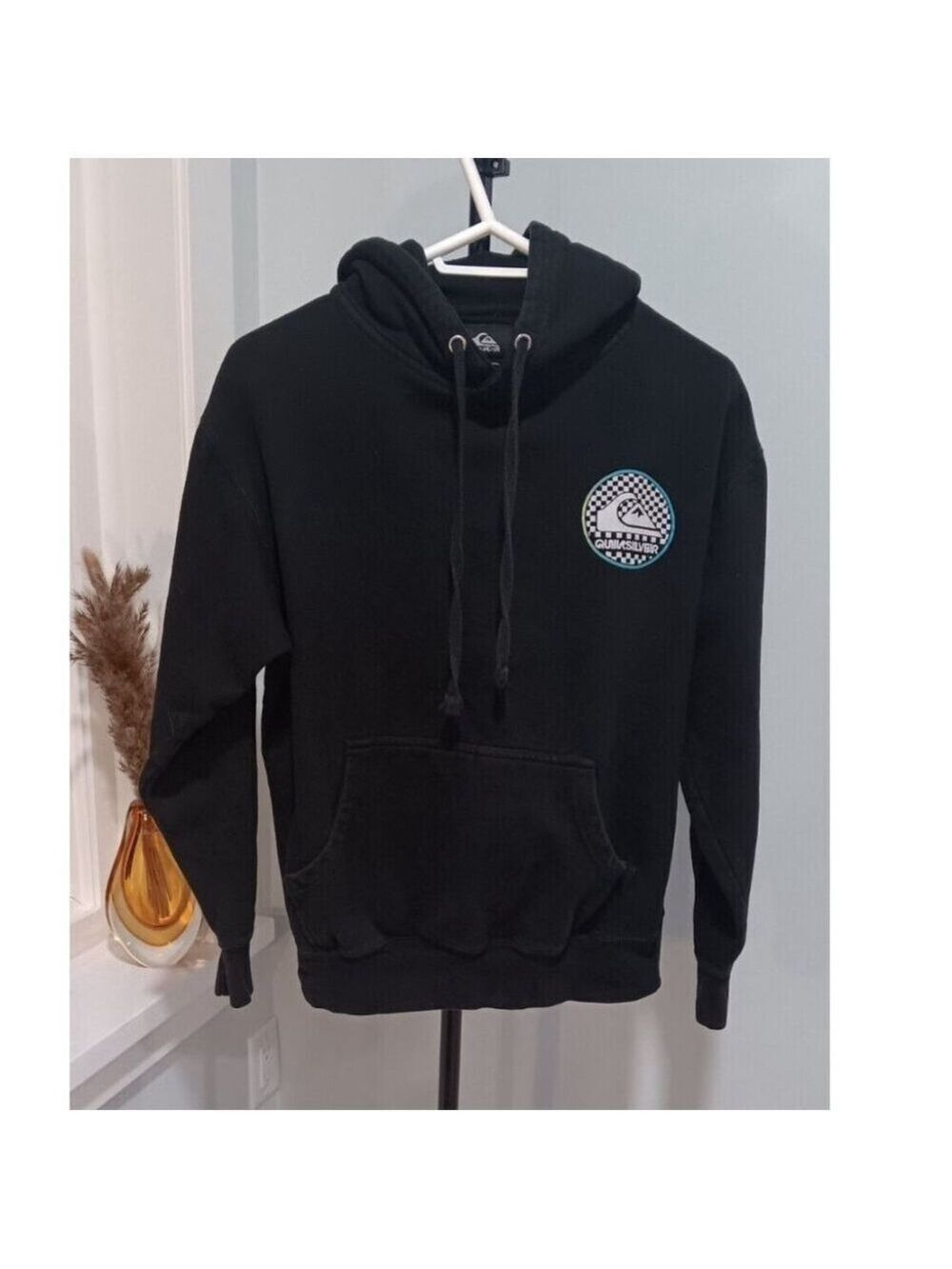 Medium Mens Vintage Quiksilver Hoodie Pullover Sweater Logo